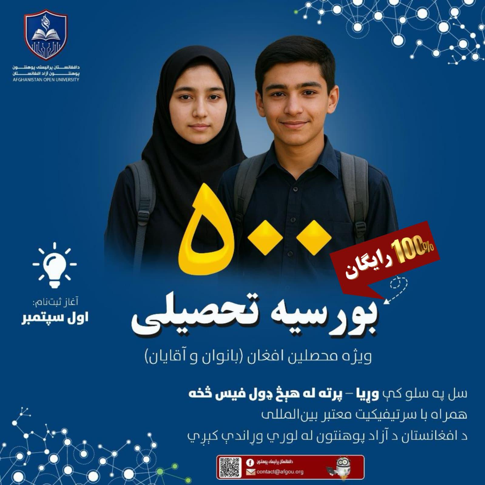 Official Scholarship Announcement – Afghanistan Open University
